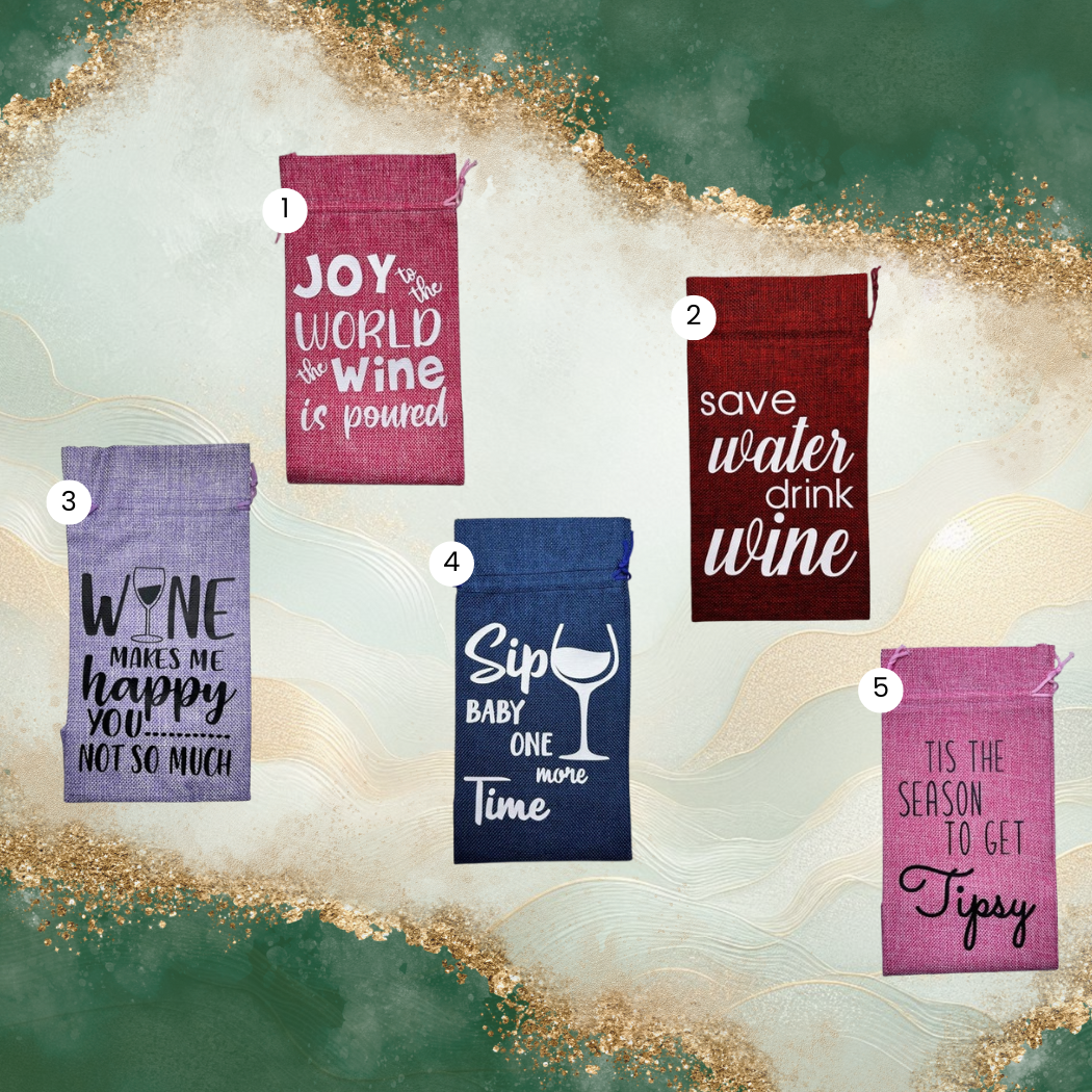 Wine Bottle Bags - Coloured