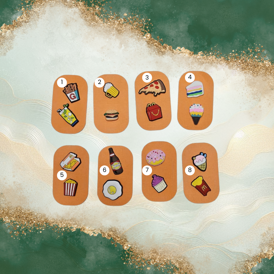 Fast Food Croc Charms