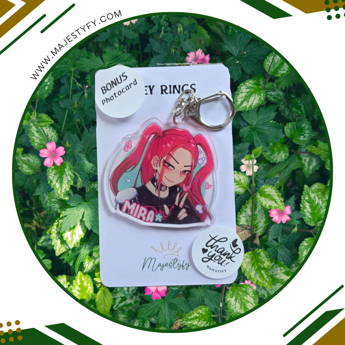 Kpop Demon Hunter Keychains (Bonus Photo Card)