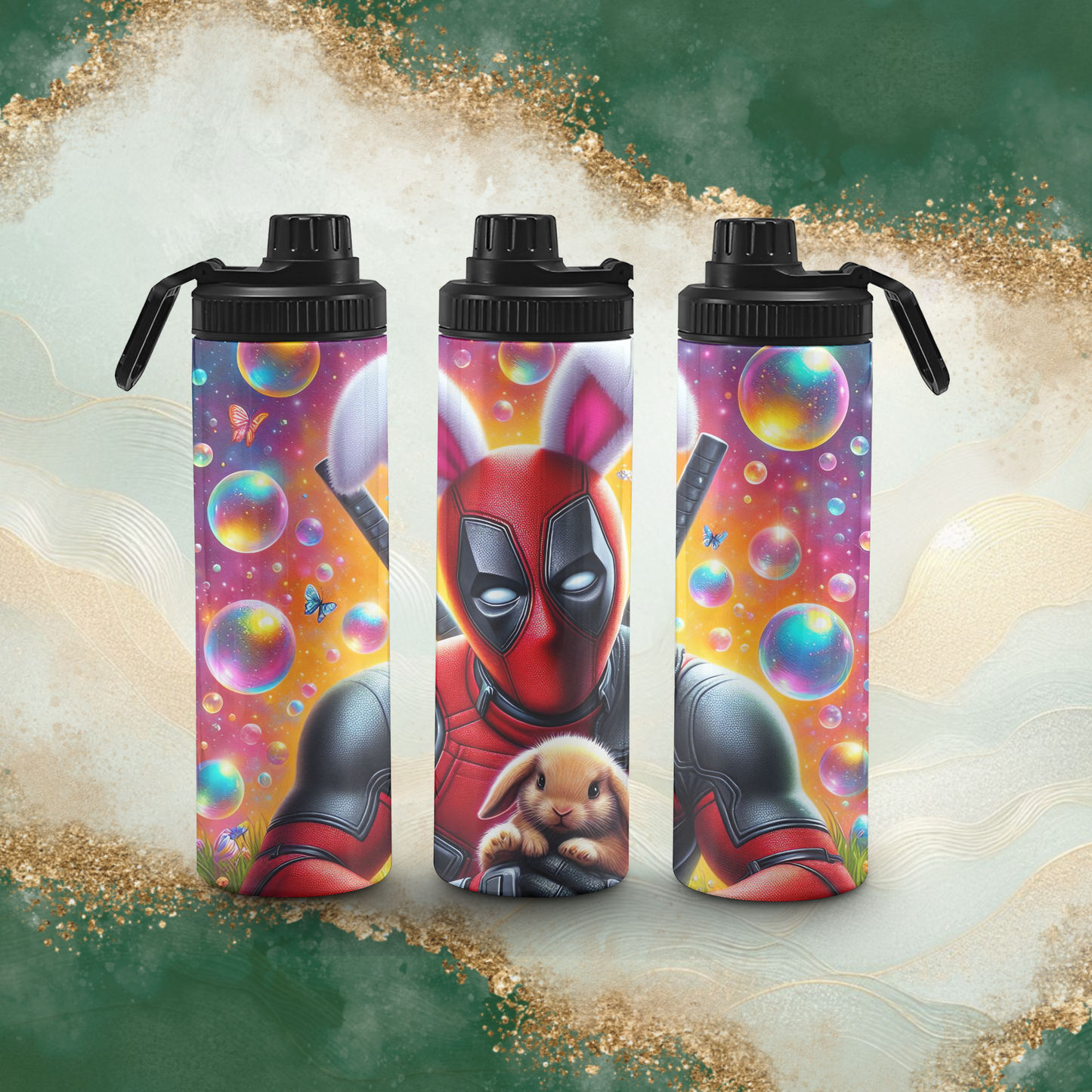 20oz Dual Lid Sports Bottle