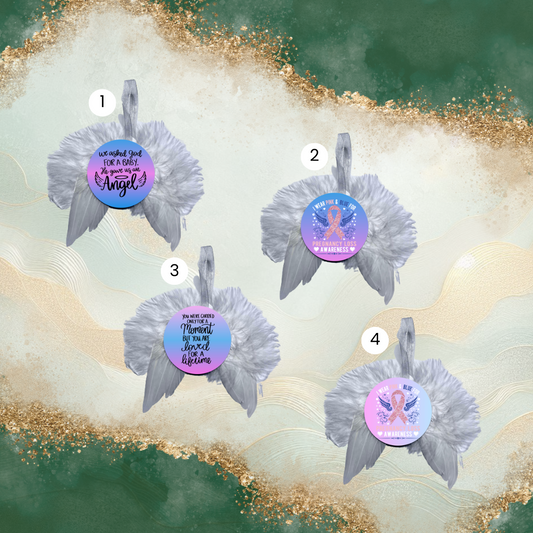 Memorial Angel Wing Keychains