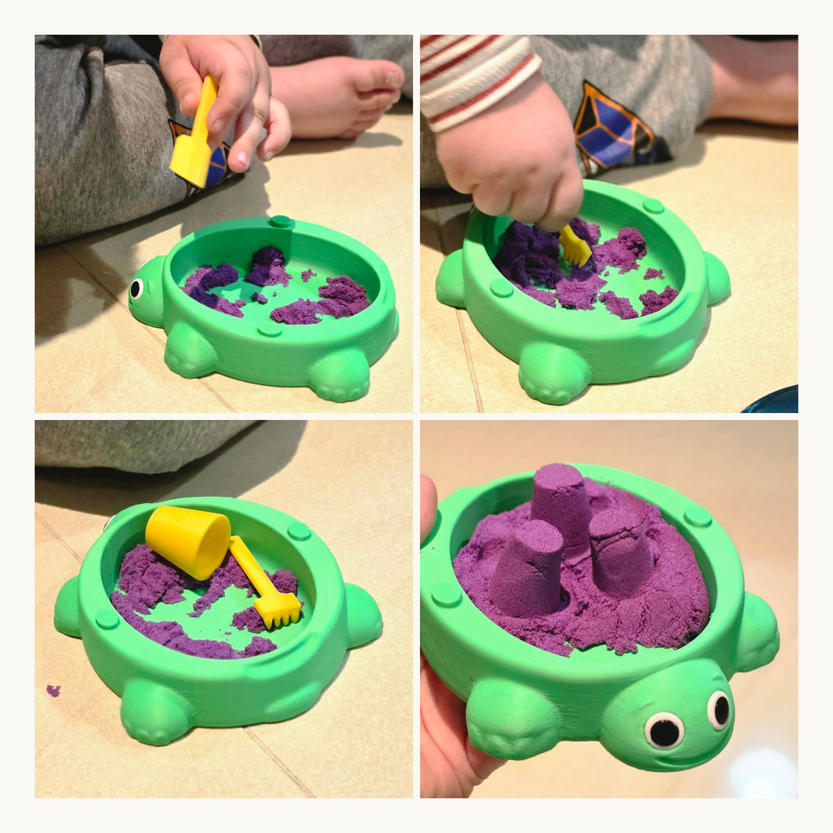 3D Printed Turtle Kinetic Sand Play Kit