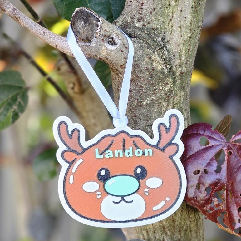 Personalised 3D Printed Character Bag Tag