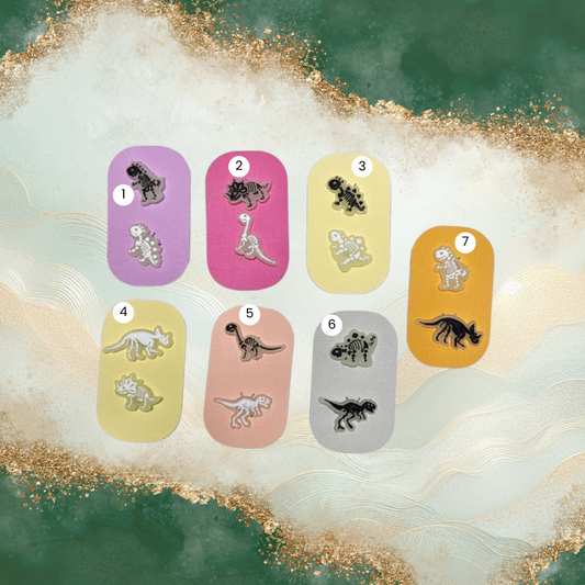 Glow in the Dark - Skeleton Dinosaurs Croc Charms