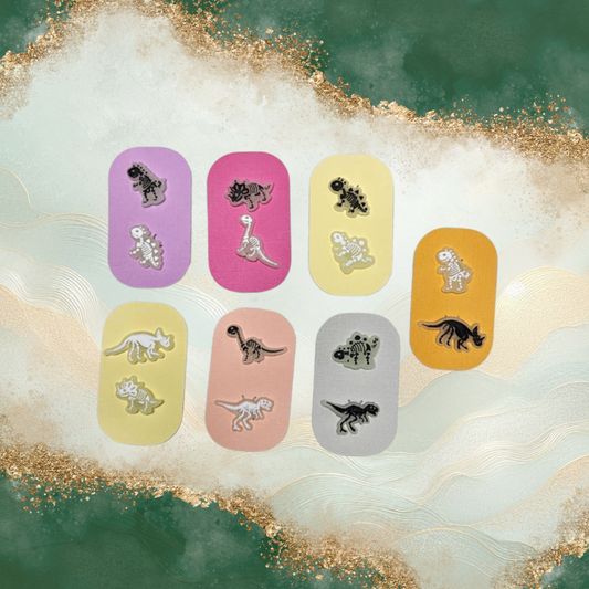 Glow in the Dark - Skeleton Dinosaurs Croc Charms