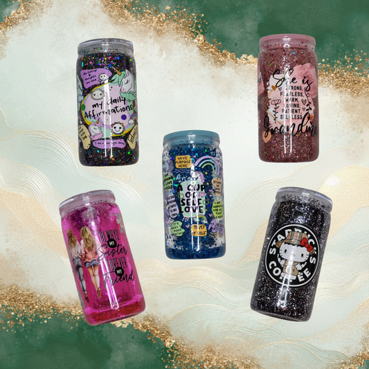 16oz Snow Globe Tumbler