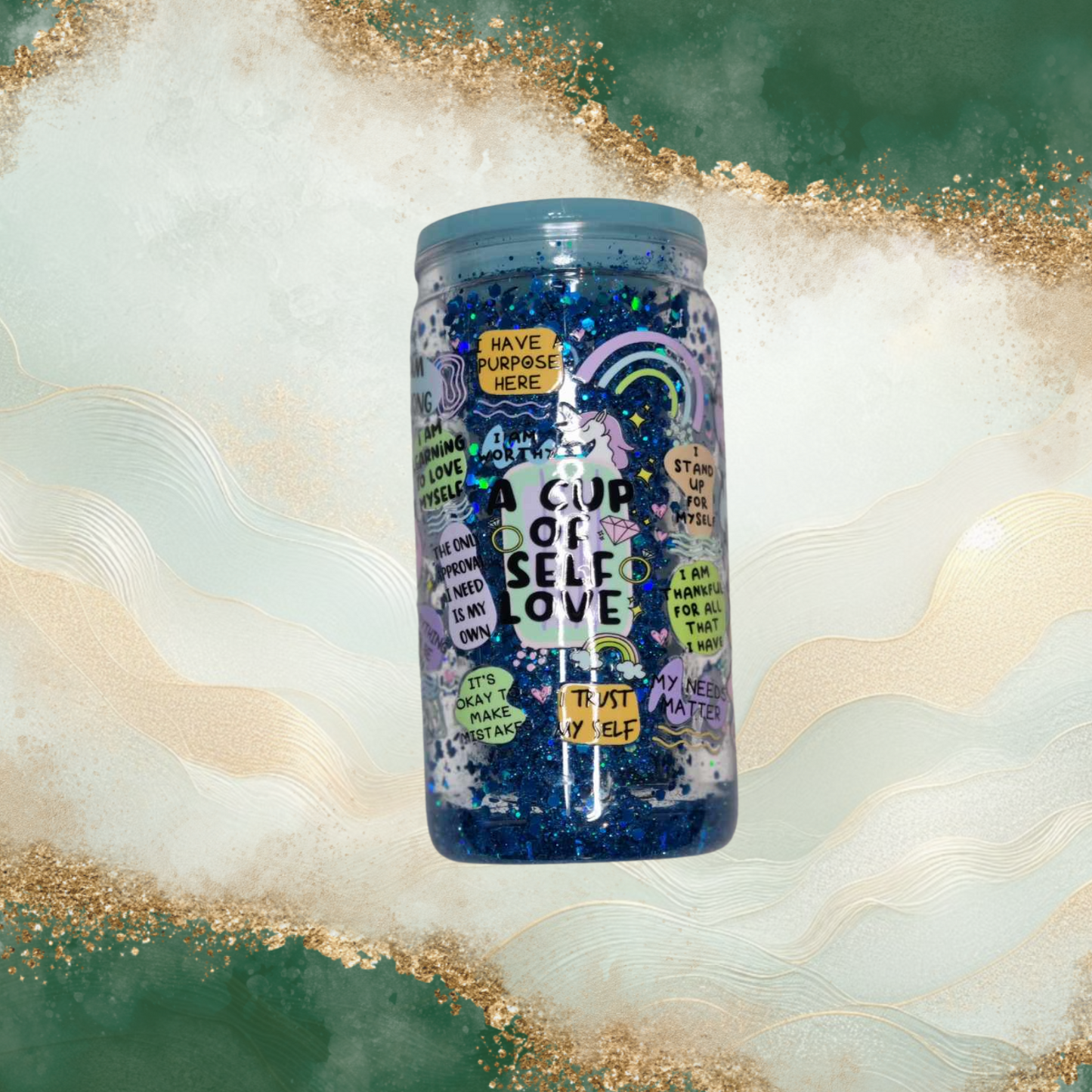 16oz Snow Globe Tumbler